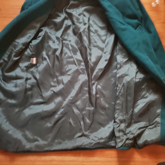 Hunt Club Vintage Womens Green Two Button Merino & Lambs Wool Blazer Sz 10T - Picture 12 of 14